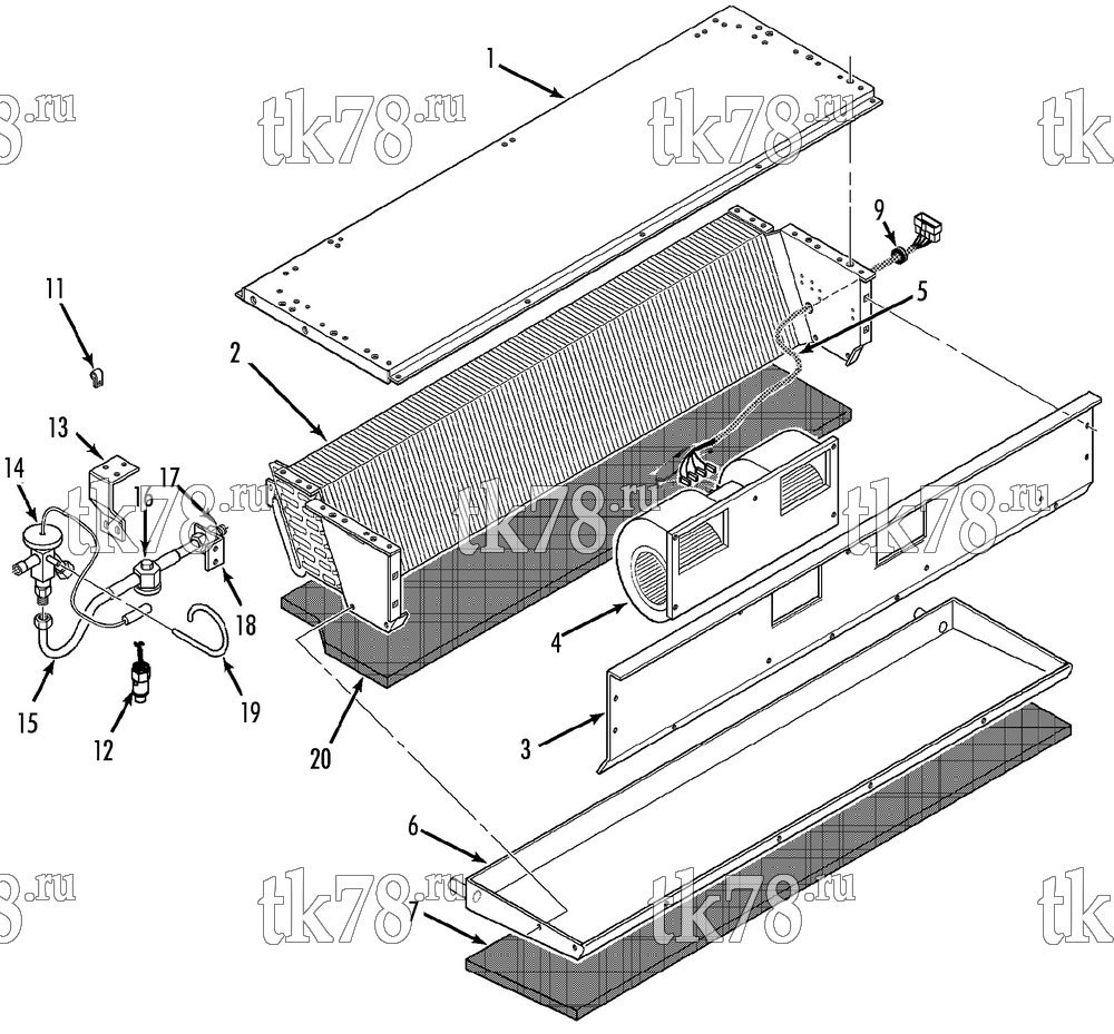 Каталог запчастей для Thermo King  EVAPORATOR COMPONENTS (S-20 LP 1000, Before 10/02)