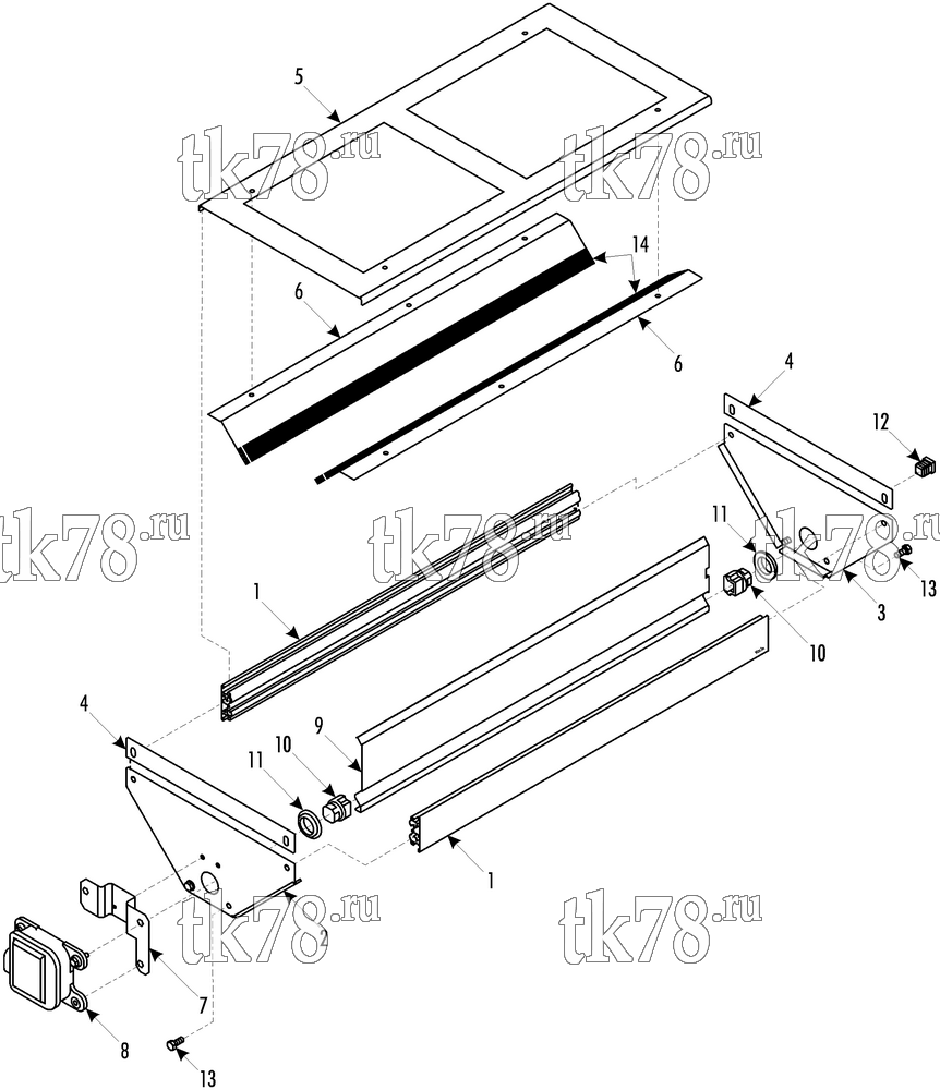 Каталог запчастей для Thermo King MFB L AIR INLET MODULE - DAMPER (099775, 099780, 099781)