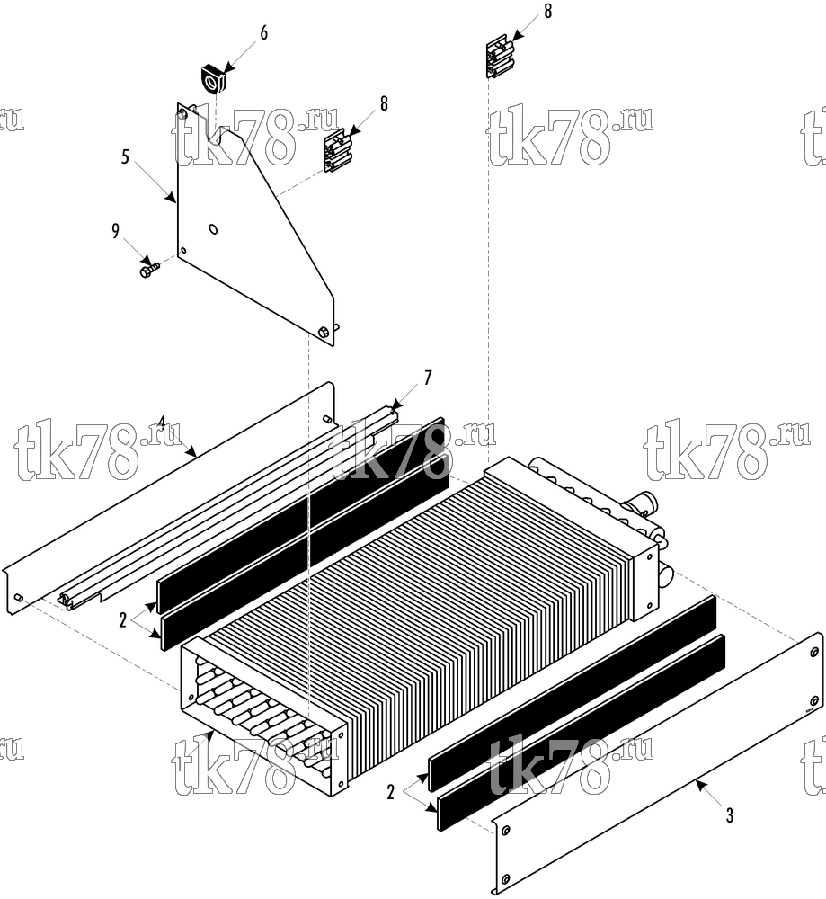 Каталог запчастей для Thermo King MFB P-Horizontal HEAT MODULE (099744)