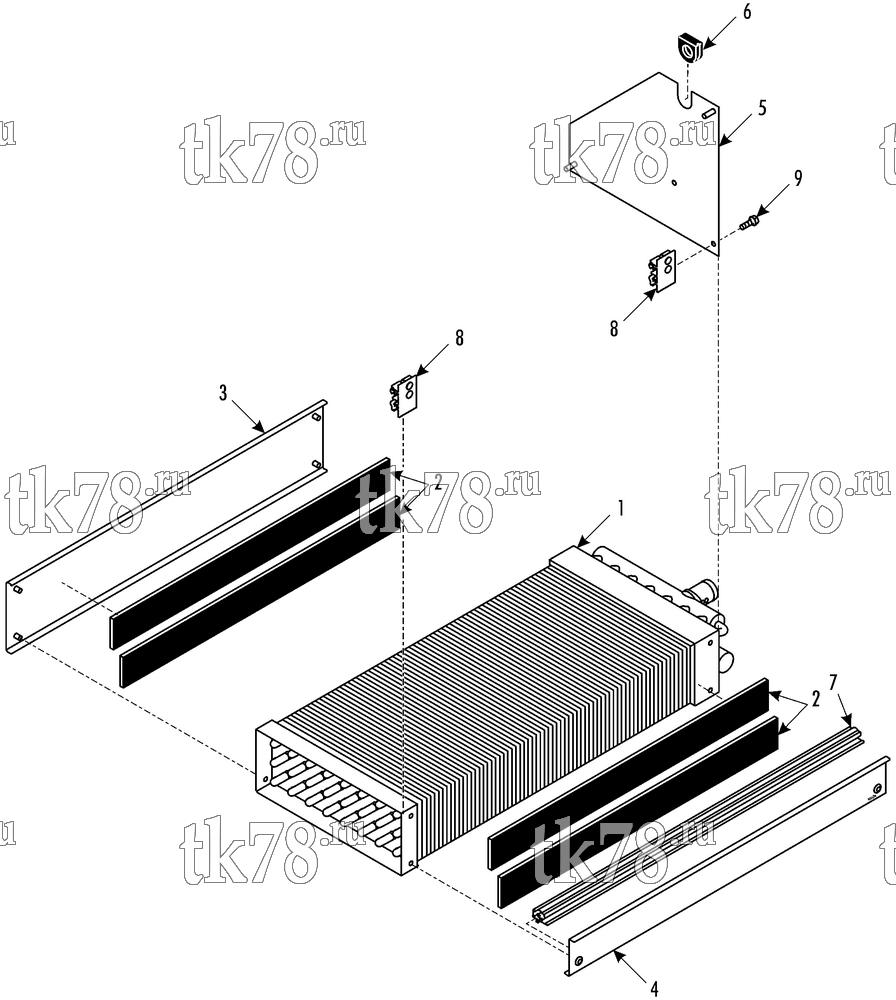 Каталог запчастей для Thermo King MFB P-Horizontal HEAT MODULE (099766)