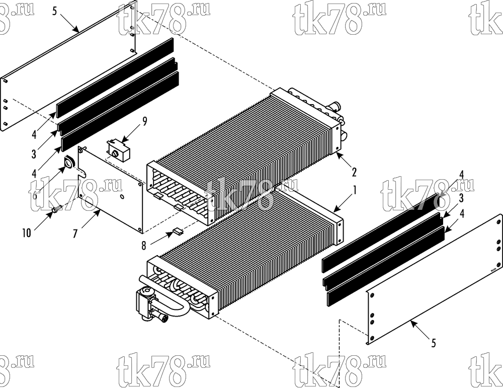 Каталог запчастей для Thermo King MFB I-Vertical COOL/HEAT MODULE - R134a (099749)