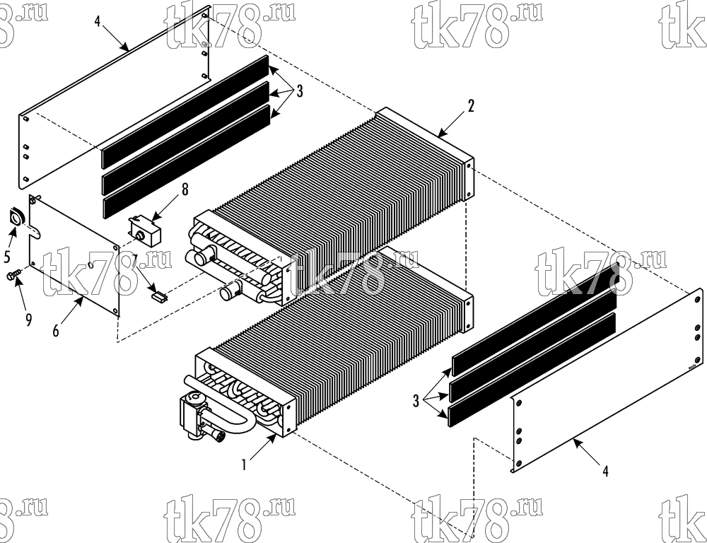 Каталог запчастей для Thermo King MFB I-Vertical COOL/HEAT MODULE - R134a (099750)