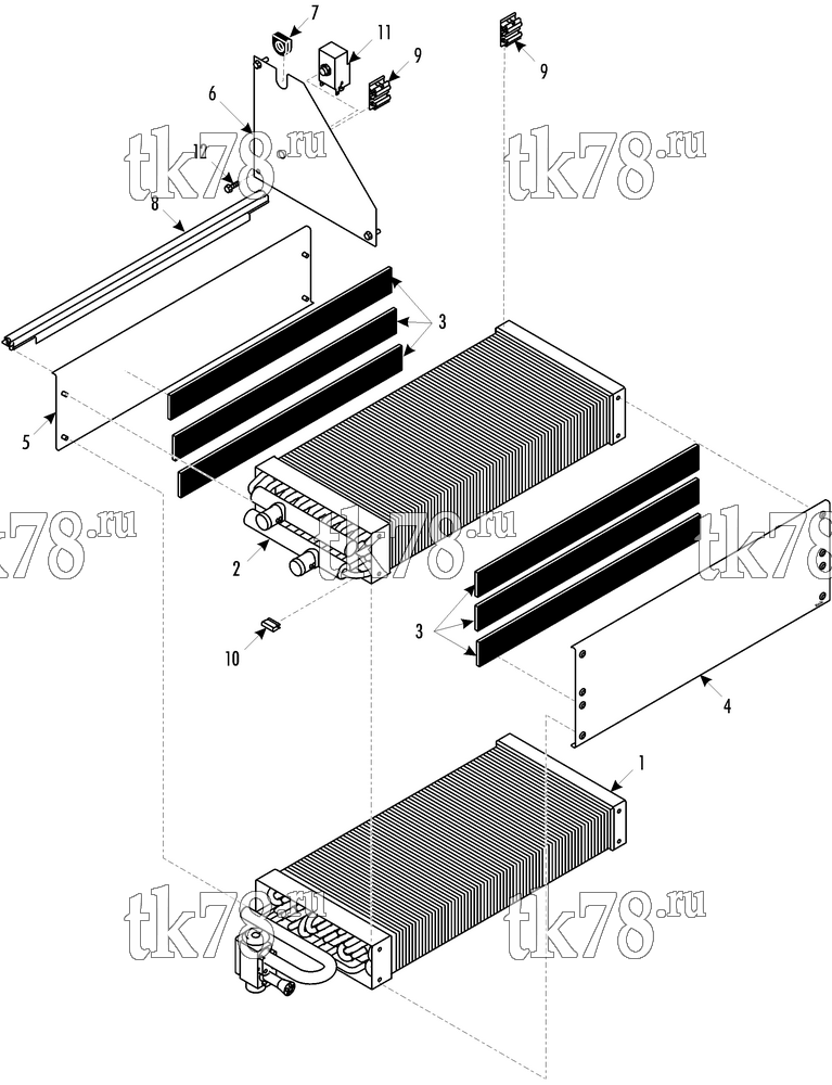 Каталог запчастей для Thermo King MFB P-Vertical COOL/HEAT MODULE - R134a (099768)