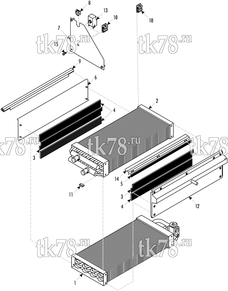 Каталог запчастей для Thermo King MFB P-Horizontal COOL/HEAT MODULE - R134a (099773)