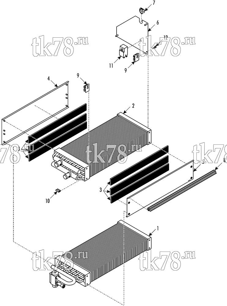 Каталог запчастей для Thermo King MFB P-Vertical COOL/HEAT MODULE - R134a (099804)