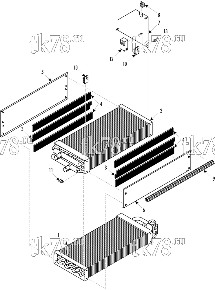 Каталог запчастей для Thermo King  COOL/HEAT MODULE - R134a (099805)