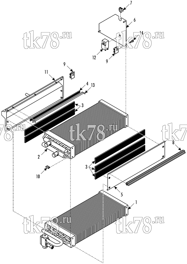 Каталог запчастей для Thermo King MFB P-Horizontal COOL/HEAT MODULE - R134a (099806)