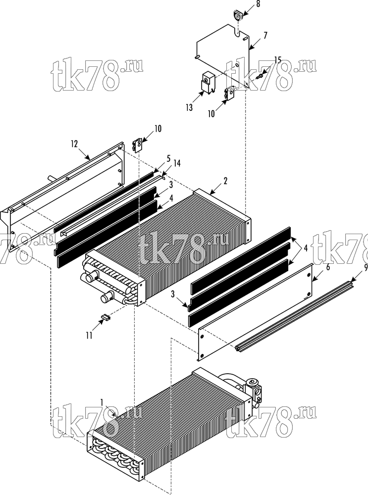 Каталог запчастей для Thermo King MFB P-Horizontal COOL/HEAT MODULE - R134a (099807)