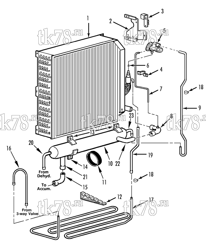 Каталог запчастей для Thermo King Super-II 30 190Y REFRIGERATION - EVAPORATOR