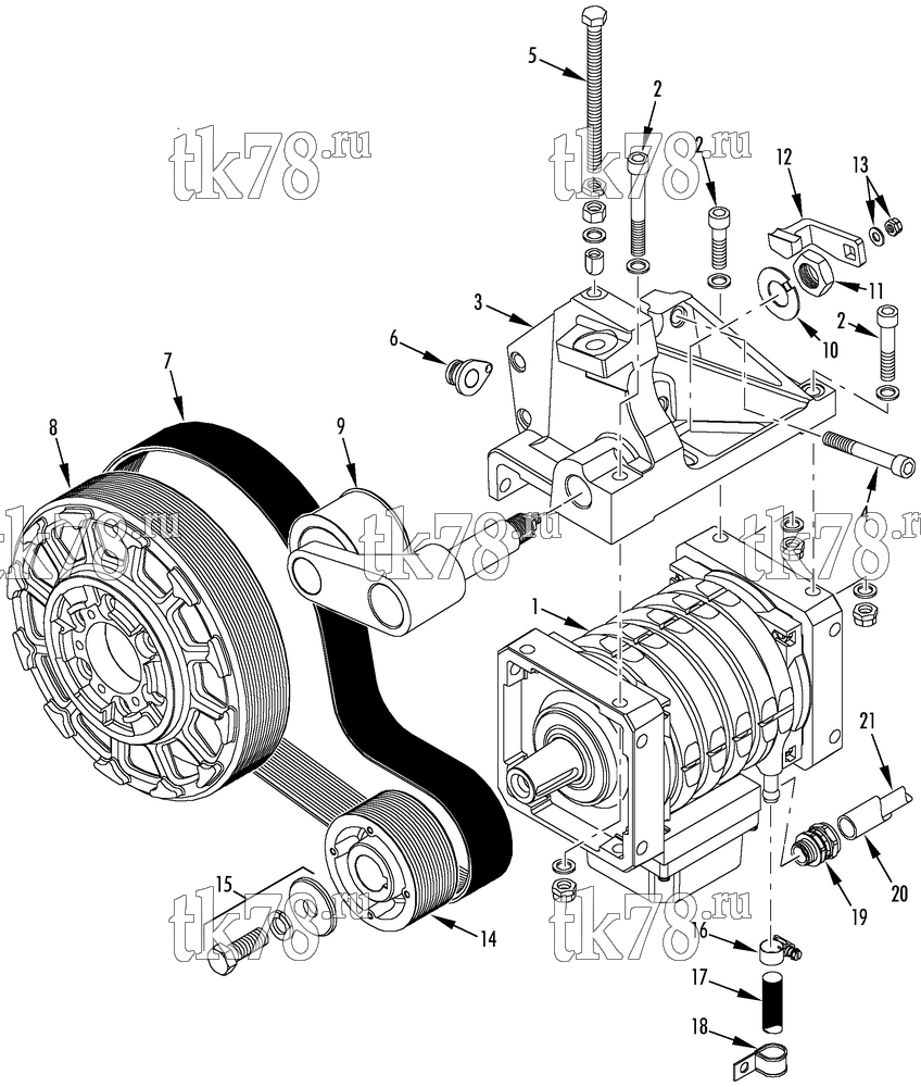 Каталог запчастей для Thermo King  ALTERNATOR IVECO 4C 2.5D (718565)