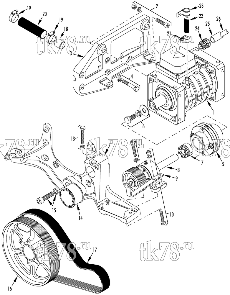 Каталог запчастей для Thermo King TA-1100 & A-1050N ALTERNATOR - SCANIA D94 (720138)