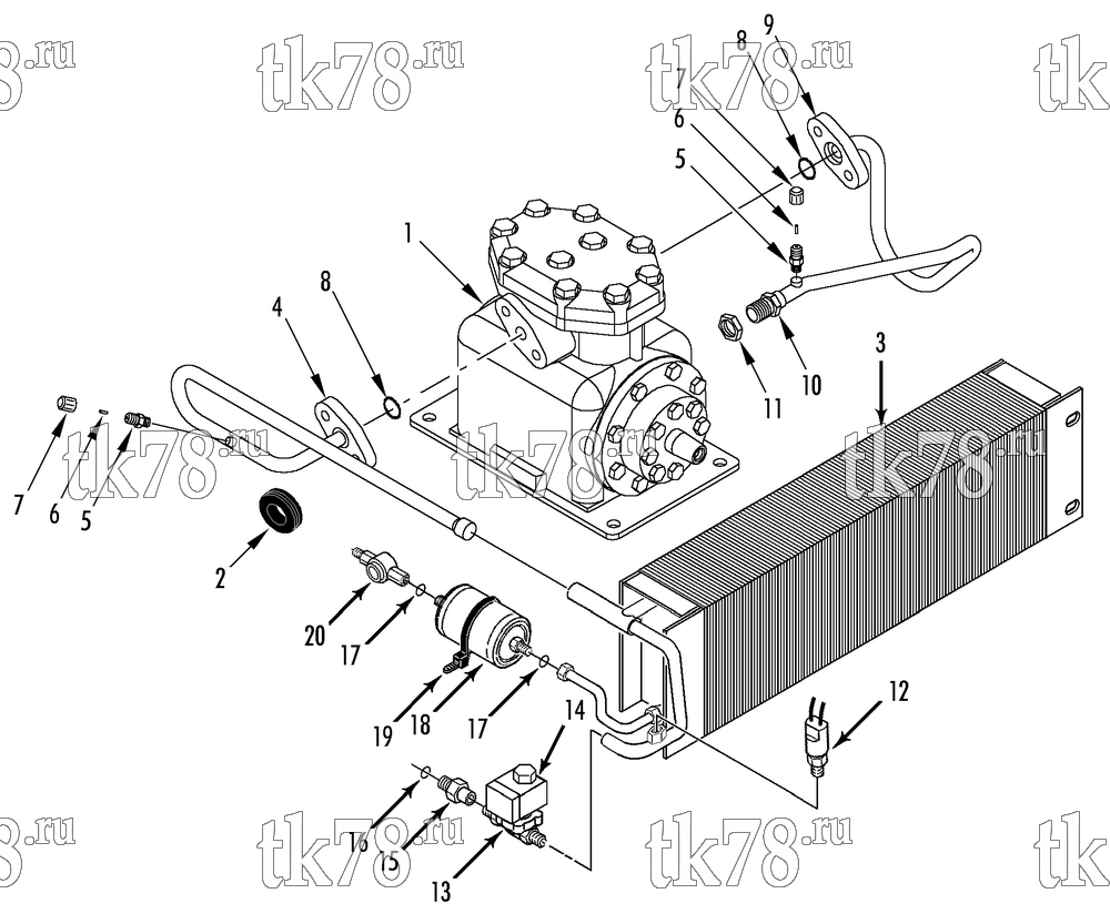 Каталог запчастей для Thermo King  REFRIGERATION - CONDENSER