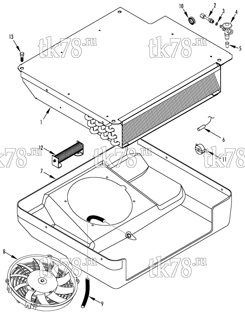 Каталог запчастей для Thermo King  EVAPORATOR ASSEMBLY (ES100)