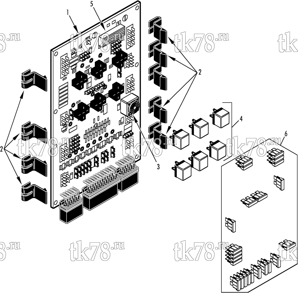 Каталог запчастей для Thermo King Super-II 30 190Y RELAY BOARD ASSEMBLY