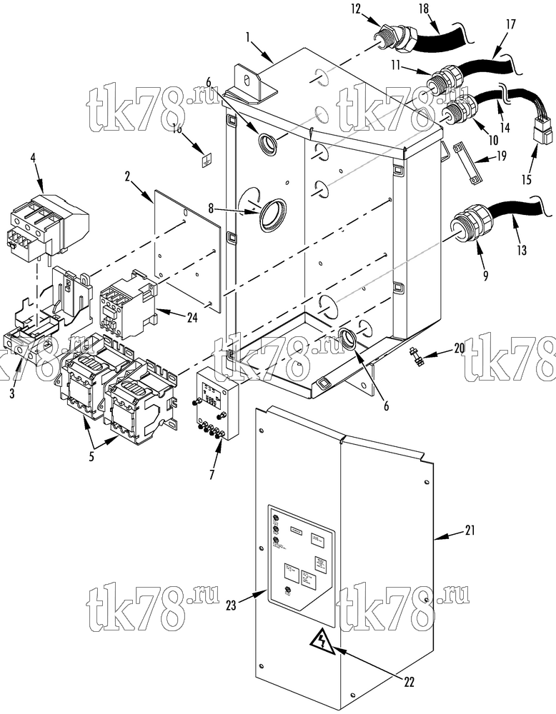 Каталог запчастей для Thermo King SB-210 30 & 50 HIGH VOLTAGE BOX (230V PHASE CORRECTION)