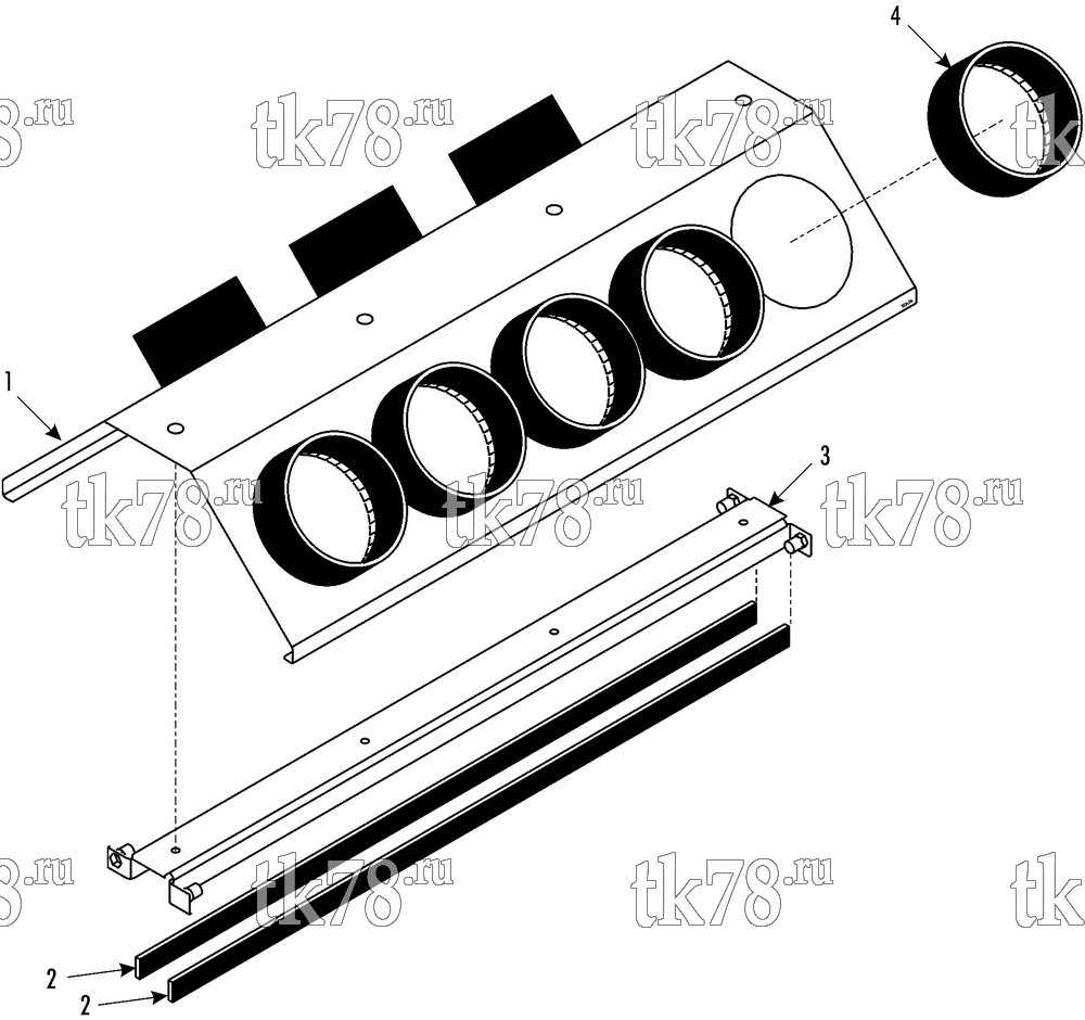 Каталог запчастей для Thermo King MFB P-Horizontal AIR OUTLET MODULE - AIR DUCT (099756)