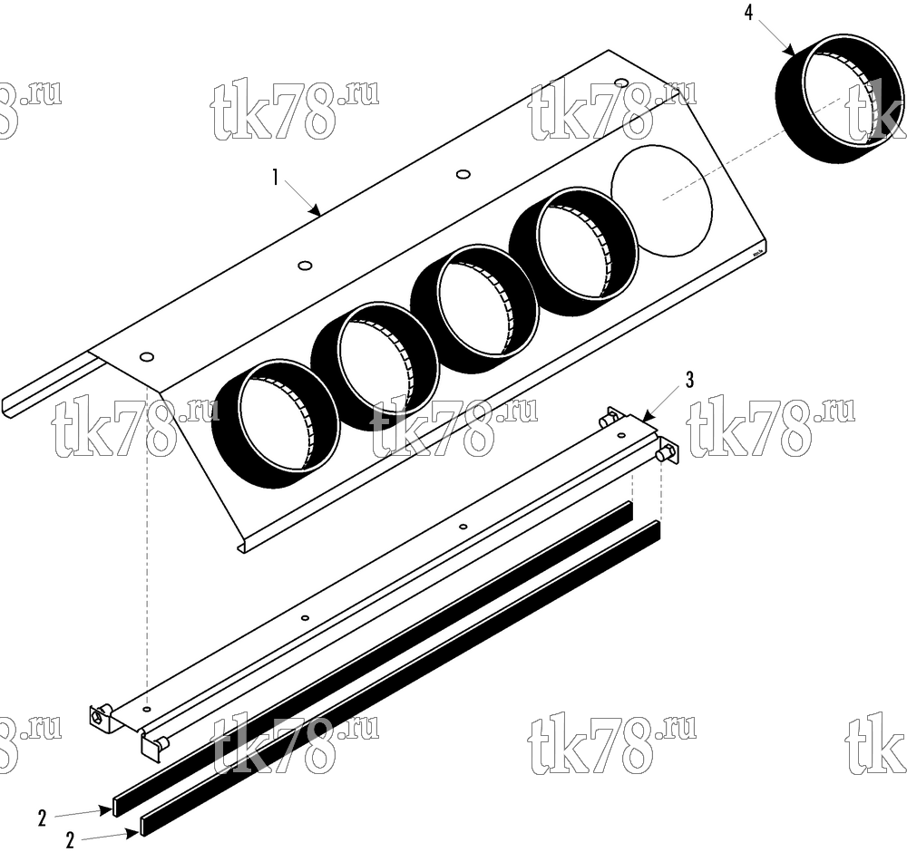 Каталог запчастей для Thermo King MFB L AIR OUTLET MODULE - AIR DUCT (099757)