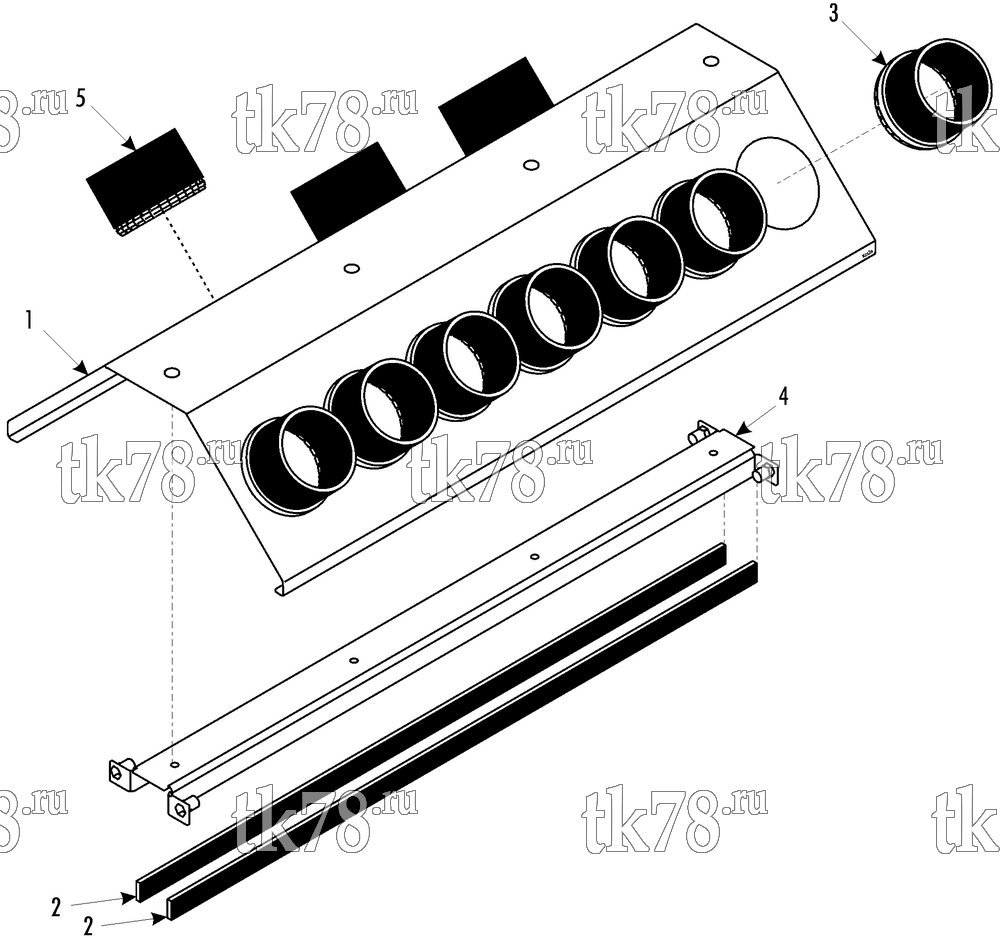 Каталог запчастей для Thermo King MFB L AIR OUTLET MODULE - AIR DUCT (099785)