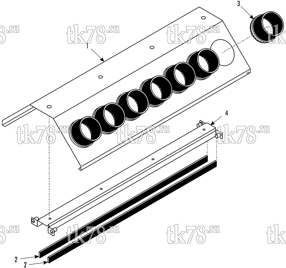 Каталог запчастей для Thermo King MFB I-Vertical AIR OUTLET MODULE - AIR DUCT (099787)