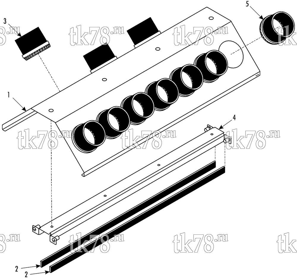Каталог запчастей для Thermo King MFB P-Horizontal AIR OUTLET MODULE - AIR DUCT (099788)