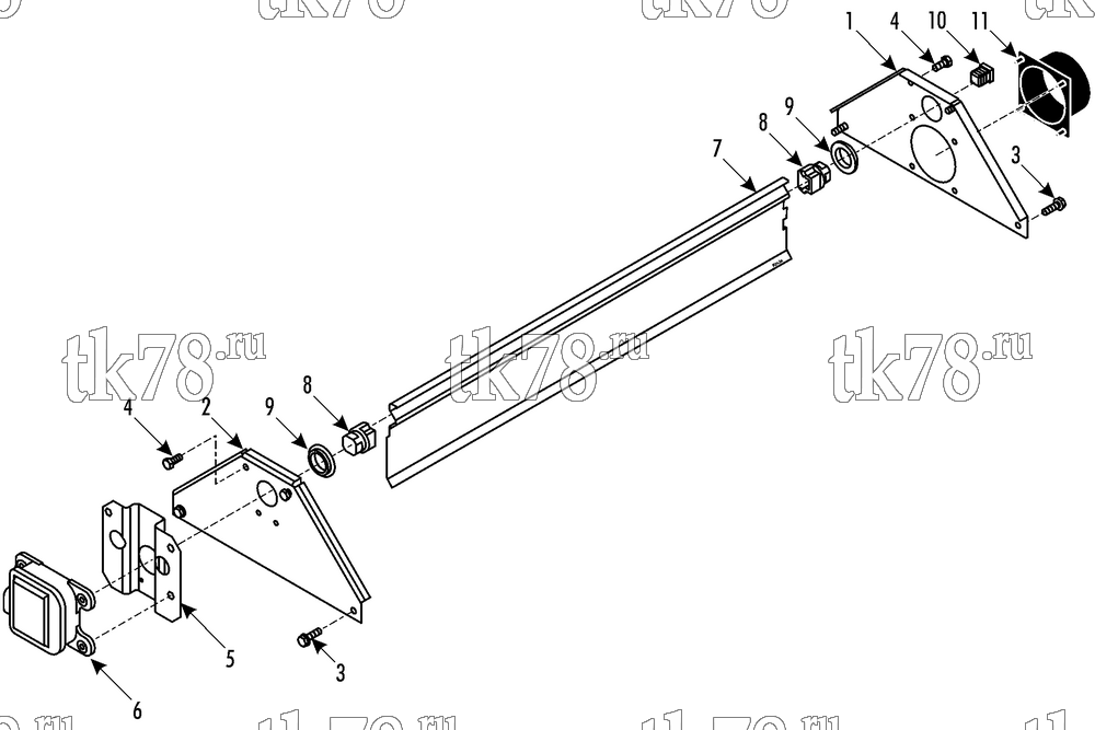 Каталог запчастей для Thermo King MFB I-Horizontal AIR OUTLET MODULE - DAMPER (006013)
