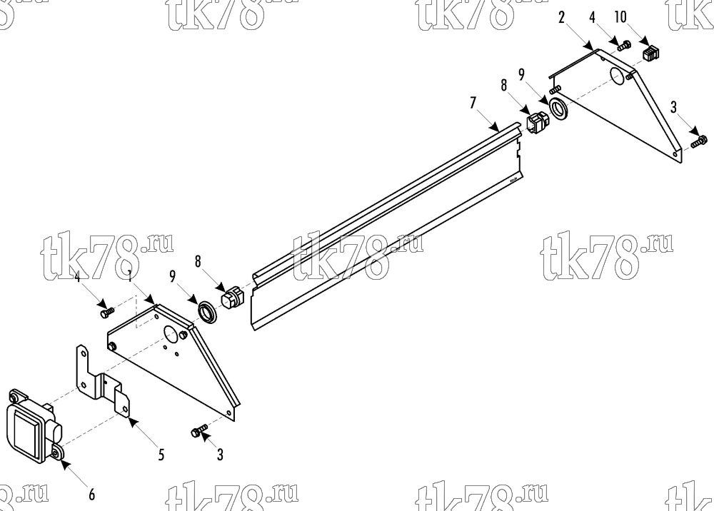 Каталог запчастей для Thermo King MFB L AIR OUTLET MODULE - DAMPER (099743, 099777, 099780 & 099782)