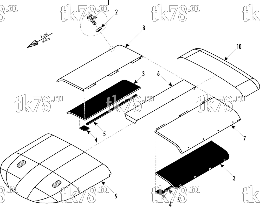 Каталог запчастей для Thermo King MAN R02/R03 STRUCTURAL COVERS