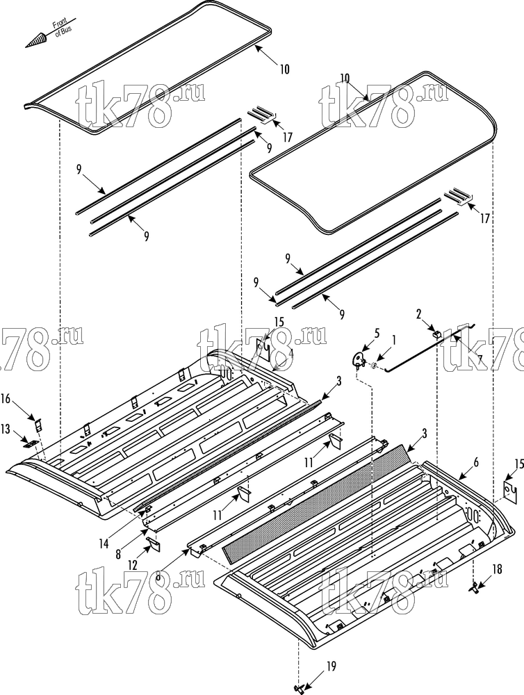Каталог запчастей для Thermo King MAN R02/R03 FRAME & INSULATION