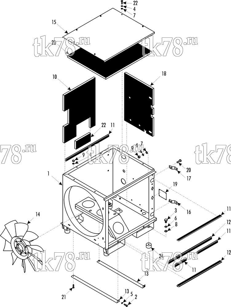 Каталог запчастей для Thermo King MAN R02/R03 STRUCTURAL COMPONENTS - AQUACLIME BOX - STANDARD