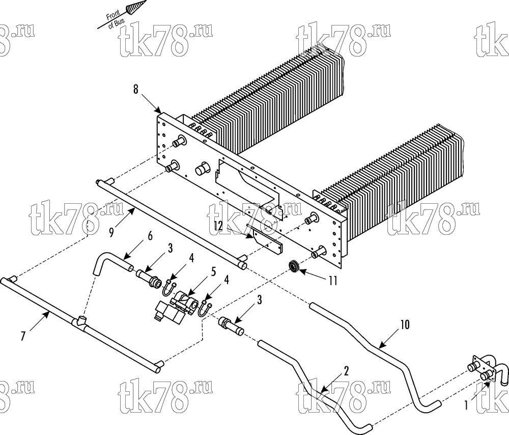 Каталог запчастей для Thermo King SR-50S W Split 1000/1004 HEATING COMPONENTS (1004)