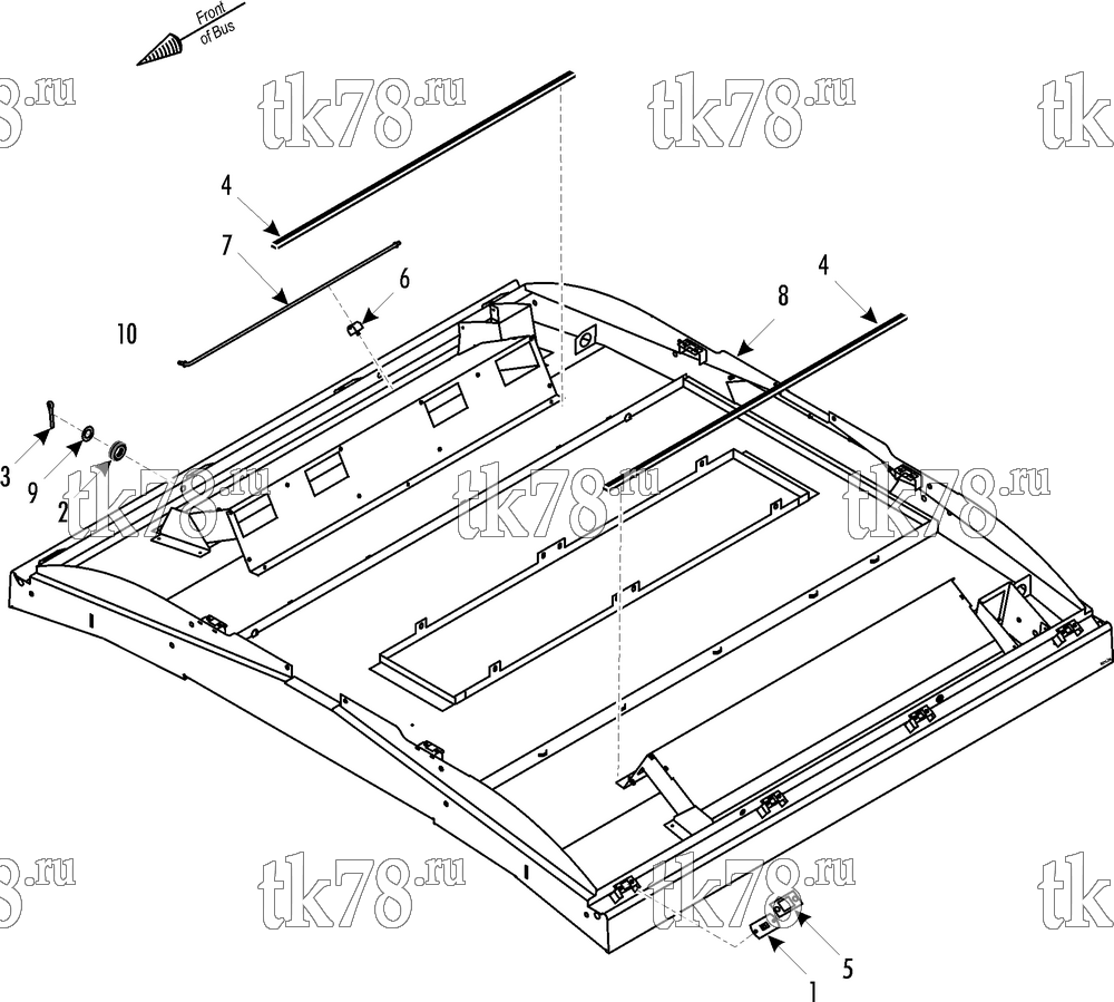 Каталог запчастей для Thermo King MRT-III N Ventilation KAROSA w/o Refrigerant FRAME & INSULATION
