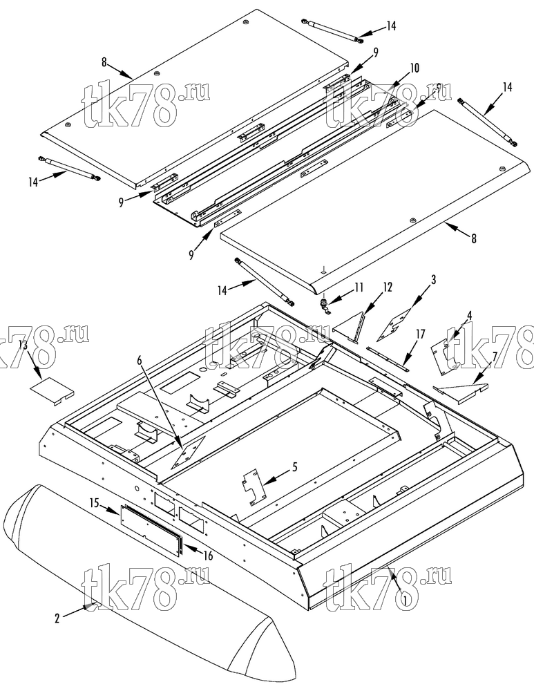 Каталог запчастей для Thermo King AT10-M12 EVAPORATOR STRUCTURAL