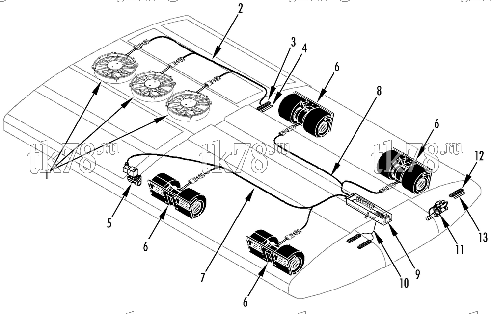 Каталог запчастей для Thermo King ART-III M4 ELECTRICAL COMPONENTS (ART-III SLAVE)