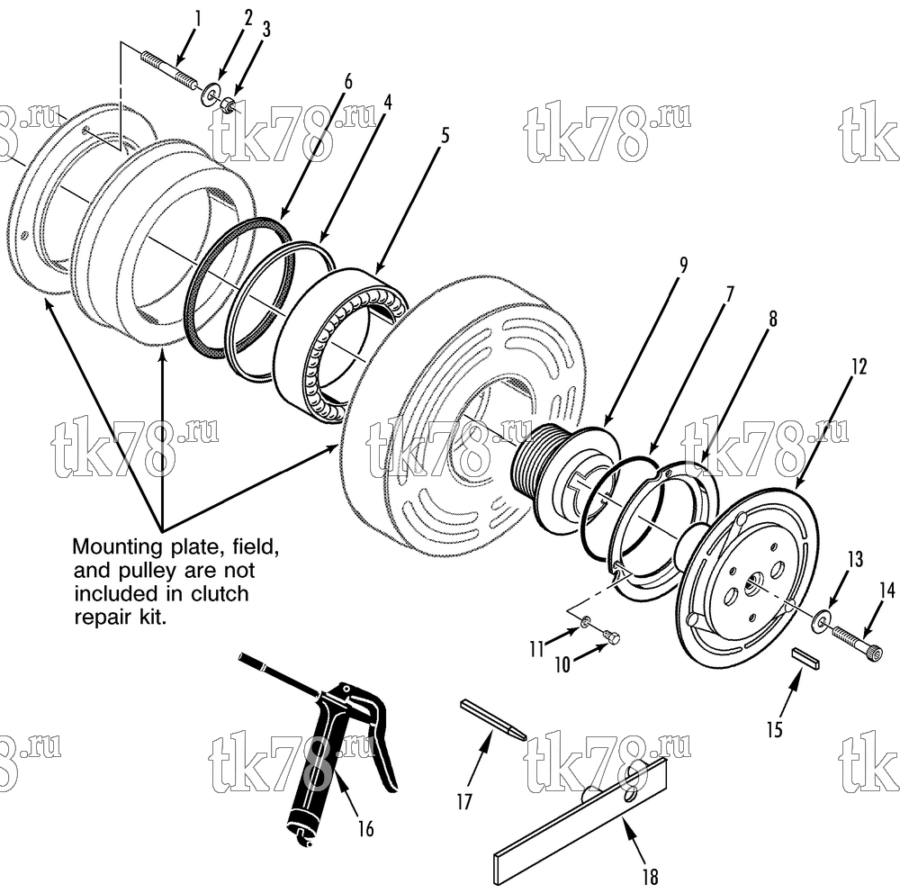 Каталог запчастей для Thermo King  CLUTCH REPAIR KIT