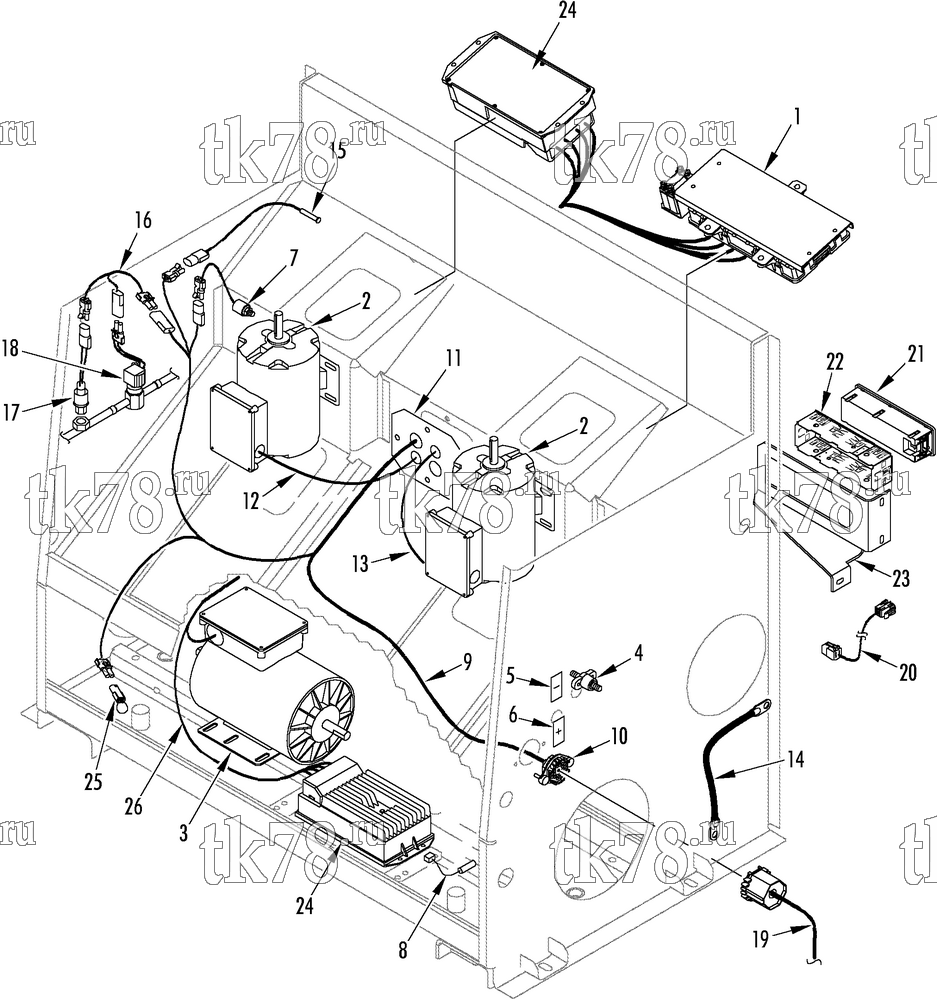 Каталог запчастей для Thermo King T1-M101 ELECTRICAL COMPONENTS
