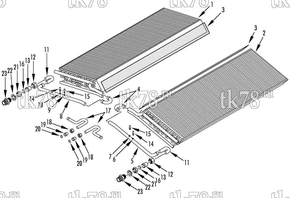 Каталог запчастей для Thermo King MRT-I 1004/TM21 REFRIGERATION CONDENSER (SPLIT UNIT)