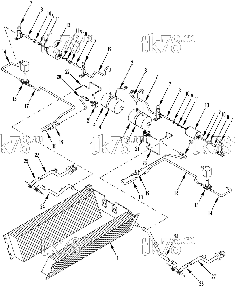 Каталог запчастей для Thermo King MRT-I 1004/TM21 REFRIGERATION EVAPORATOR (SPLIT UNIT)