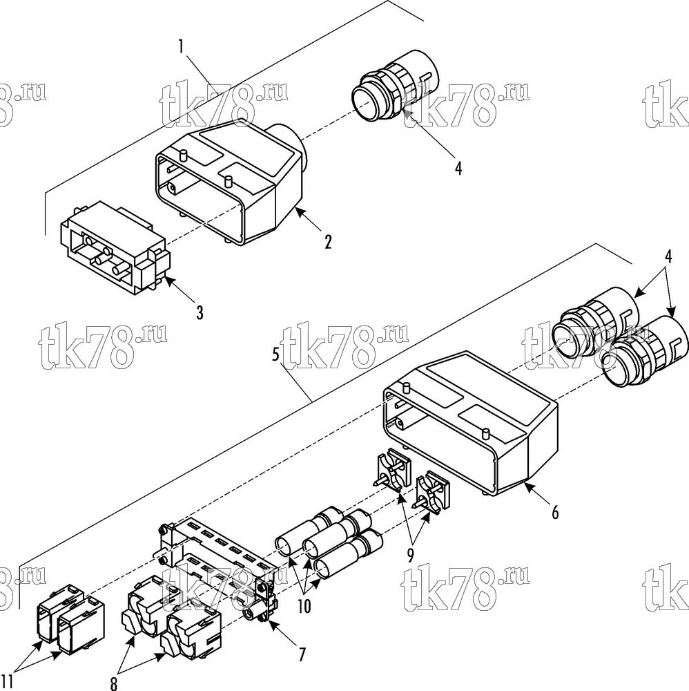 Каталог запчастей для Thermo King LRV-10T H POWER & COMMUNICATION CONNECTOR KIT