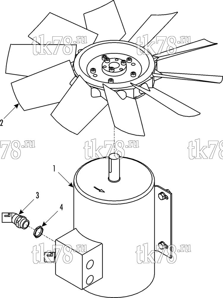 Каталог запчастей для Thermo King LRV-10T PCC CONDENSER FAN GROUP