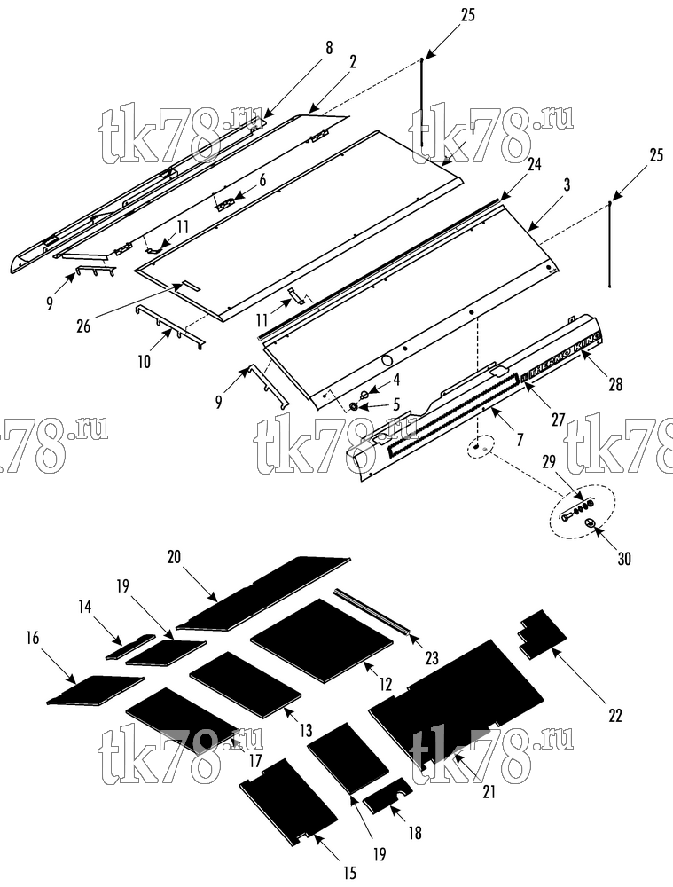 Каталог запчастей для Thermo King  EVAPORATOR COVERS