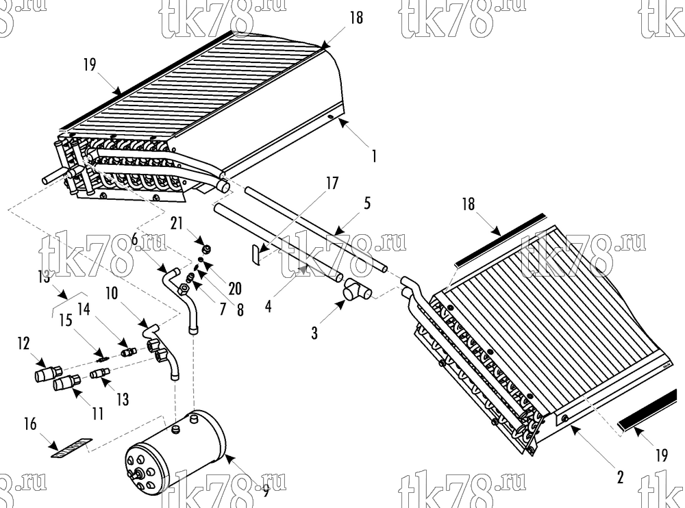 Каталог запчастей для Thermo King LRV-10T PCC REFRIGERATION CONDENSER