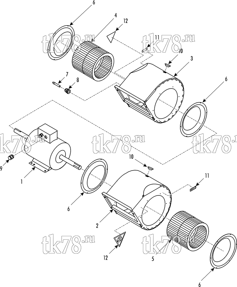 Каталог запчастей для Thermo King  EVAPORATOR BLOWER GROUP