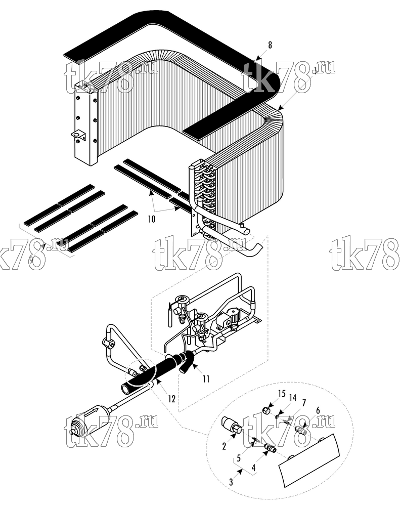 Каталог запчастей для Thermo King LRV-10T PCC EVAPORATOR COIL MOUNTING