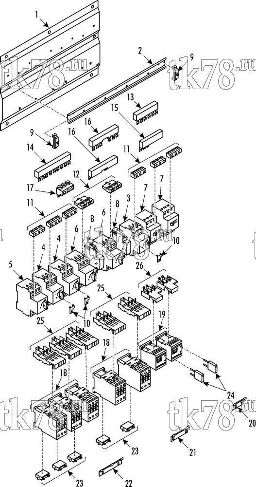 Каталог запчастей для Thermo King LRV-10T PCC CONTACTOR & CIRCUIT BREAKER GROUP