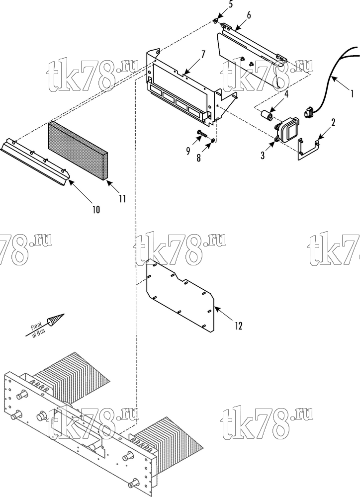 Каталог запчастей для Thermo King ASR-140 FRESH AIR DAMPER (KIT 099462, 099463, 006718)