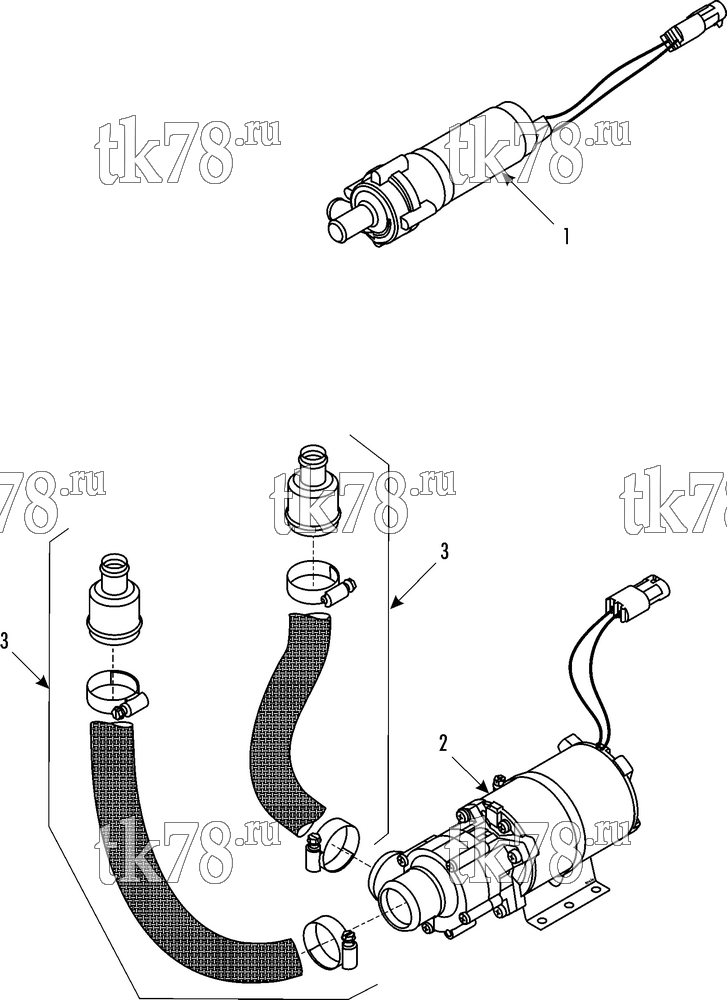 Каталог запчастей для Thermo King SR-70 Plus WATER BOOST PUMP (1004)