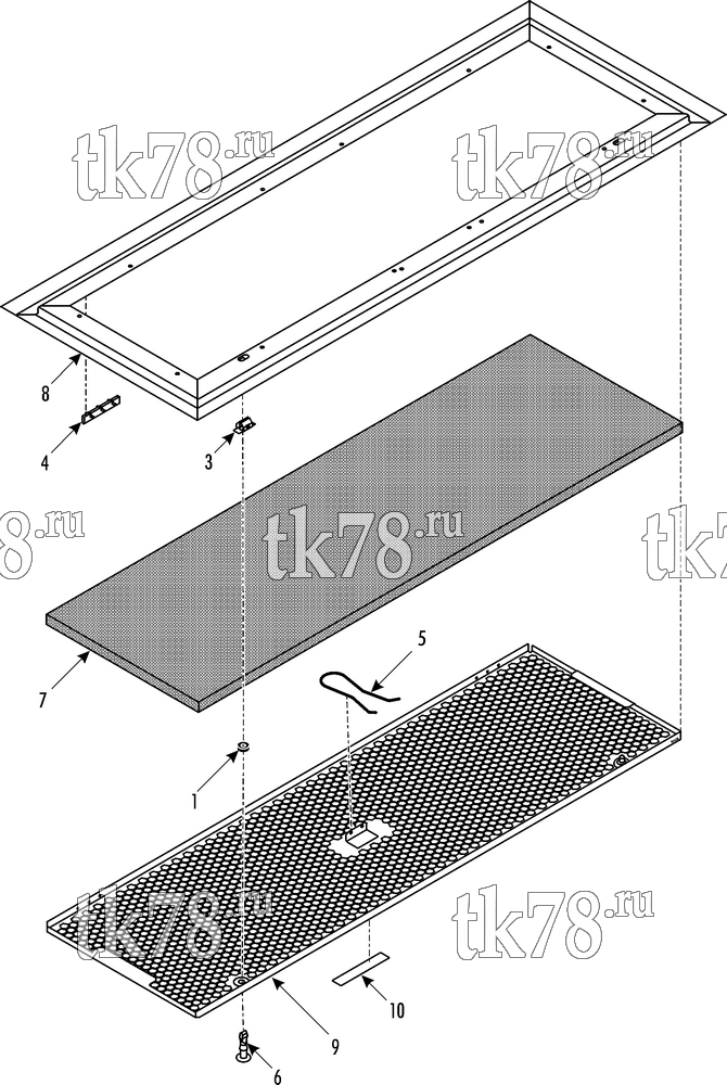 Каталог запчастей для Thermo King ASR-140 RETURN AIR GRILLE (KIT 880098)