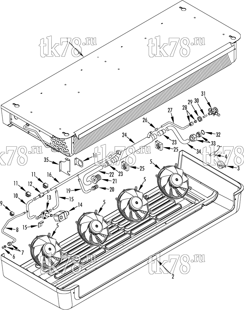 Каталог запчастей для Thermo King V-700 MAX 50 EVAPORATOR ASSEMBLY (ES700 MAX)