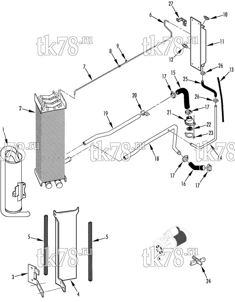 Каталог запчастей для Thermo King SPECTRUM Super-II TCI COOLING SYSTEM