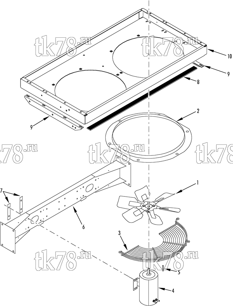 Каталог запчастей для Thermo King T2-M104 CONDENSER FAN & MOTOR
